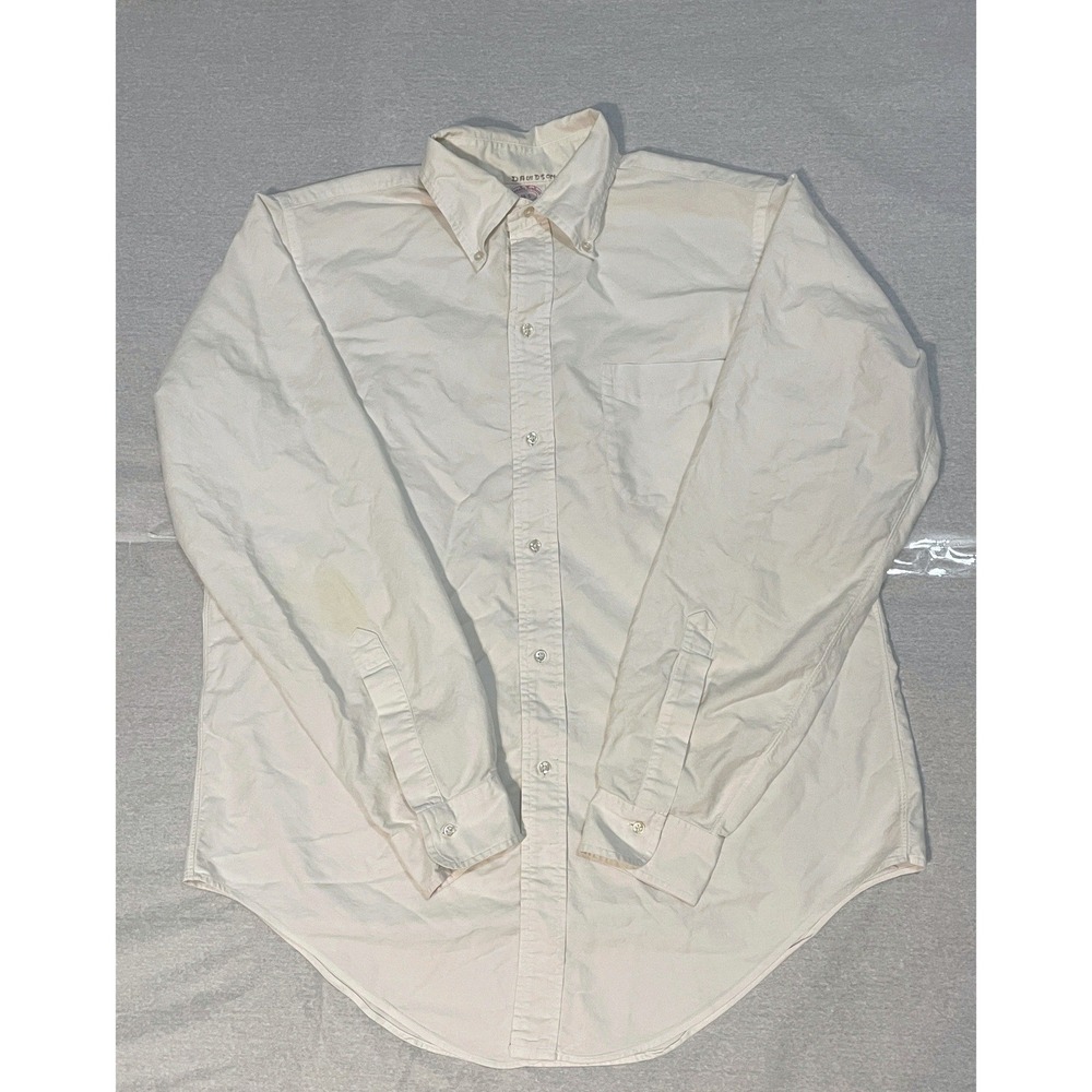 80s Brooks Brothers Makers White Long Sleeve Mens Dress Shirt MADE IN USA 16-5